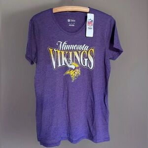 Minnesota Vikings T Shirt Purple/Gold NFL Football NWT Sz S Fan Apparel Sporty